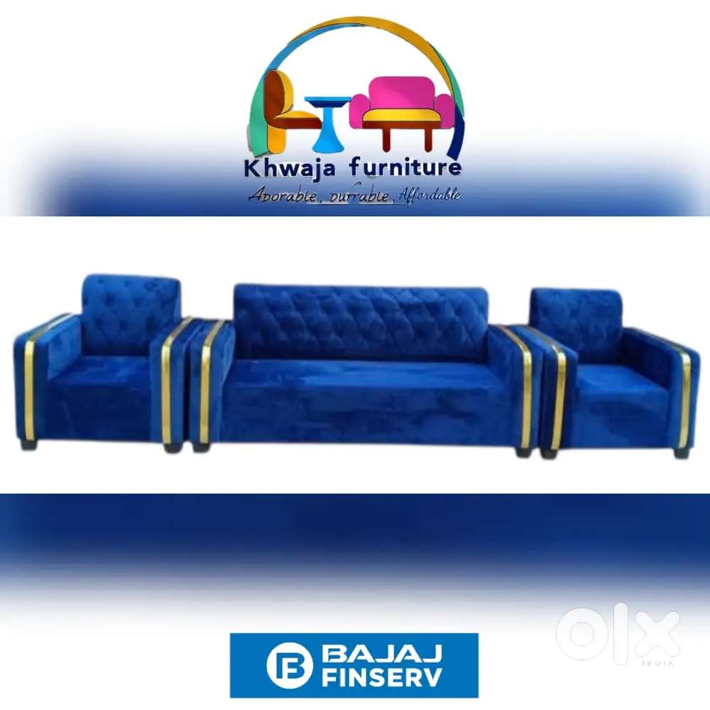 Khwaja furniture. Leather sofa set. Bajaj finance available