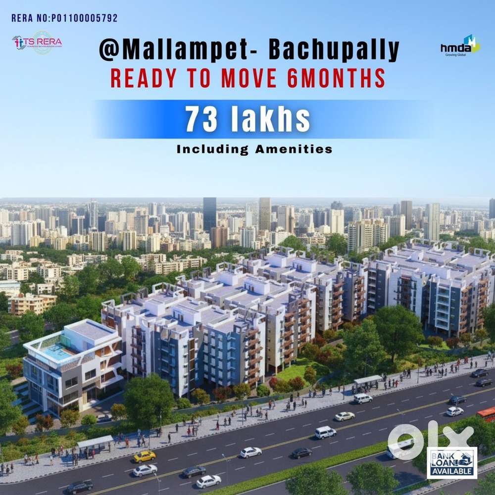 Adjcent to ORR SERVICE ROAD(ORR EXIT 4A,Mallampet)