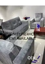 Double straight back sofa set set with 5 seating directly from factory
