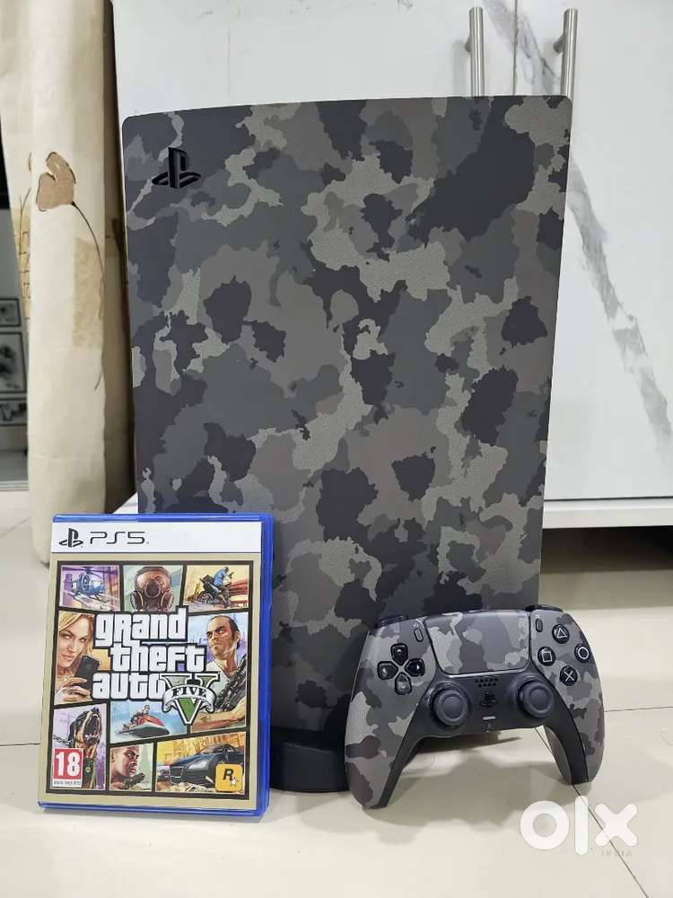 PlayStation 5 Disc special Grey Camouflage Edition With GTA V