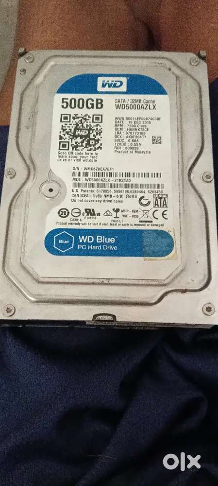 WD 500GB HARDDISK FOR SALE AT 650