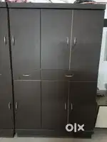 3-Door Wooden Wardrobe with Ample Storage – Good Condition