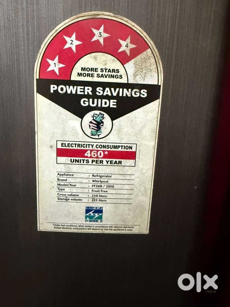 Whirlpool Fridge 259 ltrs