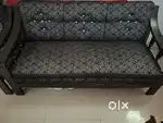 Wooden sofa set with pillow