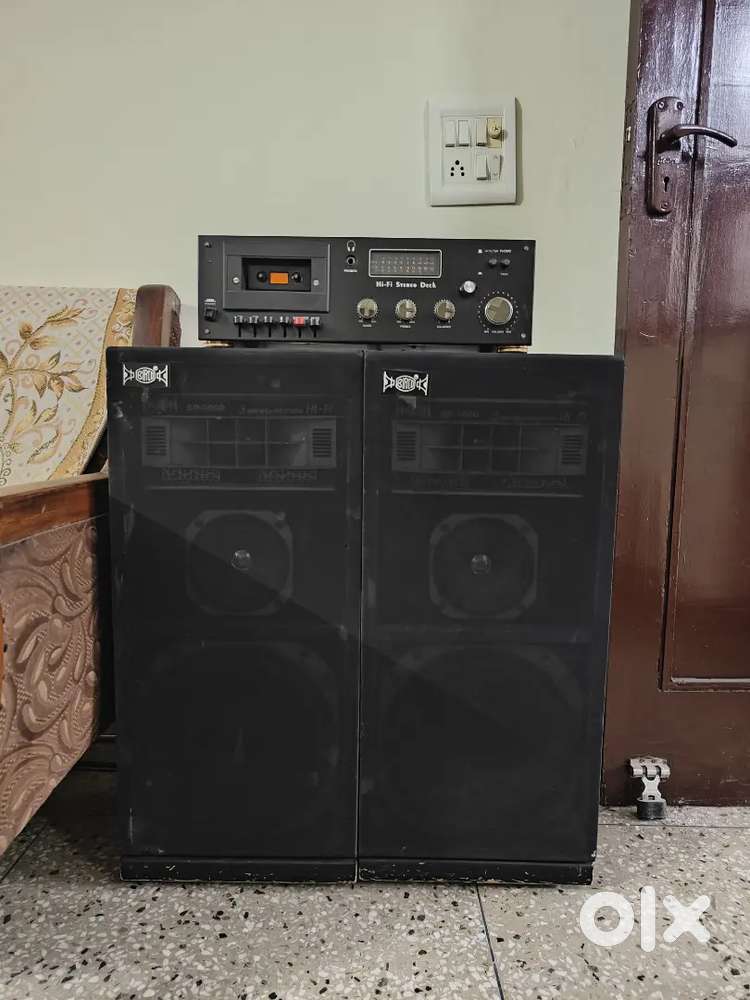 TV, monitor, speaker, cabinet, and furniture