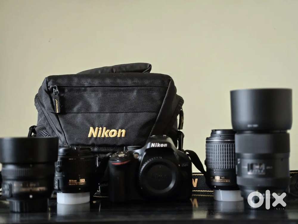 Nikon D5200 Camera Kit + 4 Lenses (50mm Prime, Macro, Zoom)