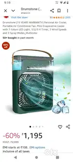 Portable colling fan