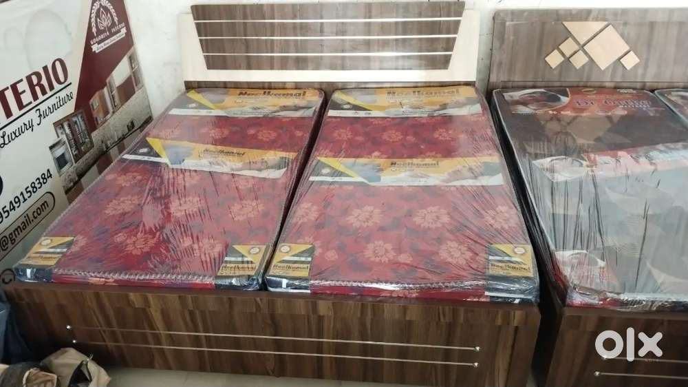 Today special offer buy new double bed with box 7499 EMI available