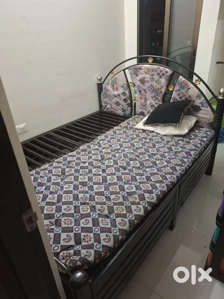 metal bed and sofa set
