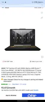 Tuf A15  gaming laptop