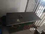 Wooden computer table with led lights