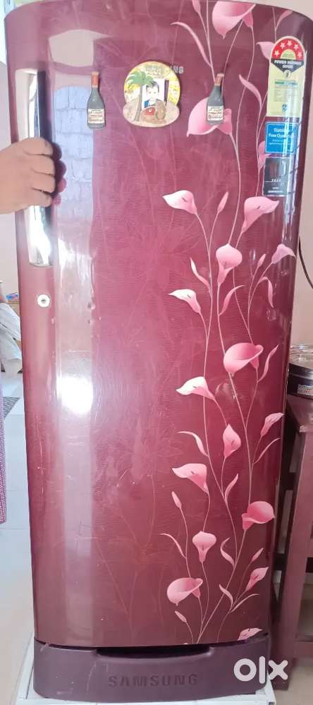 Samsung 212 Litres 5 Star Refrigerator wine red color