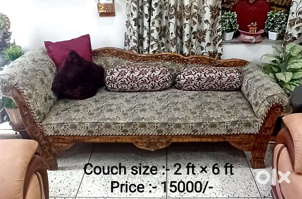 2 seater couch with bolster(मसंद),fix price,time passers excuse us