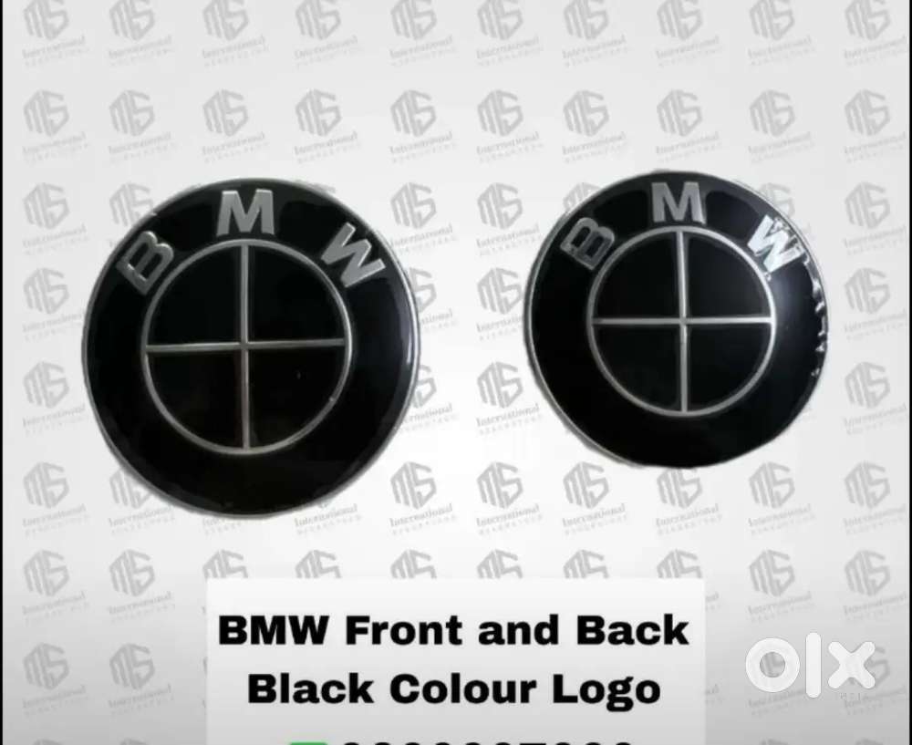 BMW Front and Back Black Colour Logo