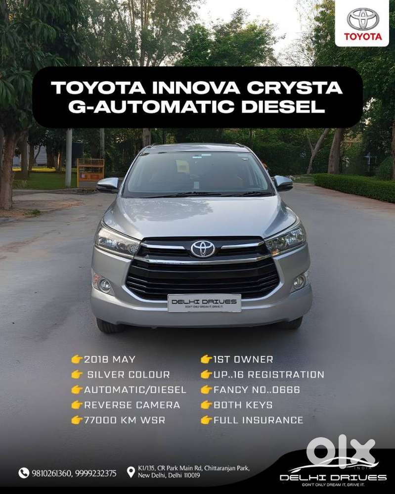 Toyota Innova Crysta 2.8 GX AT, 2018, Diesel