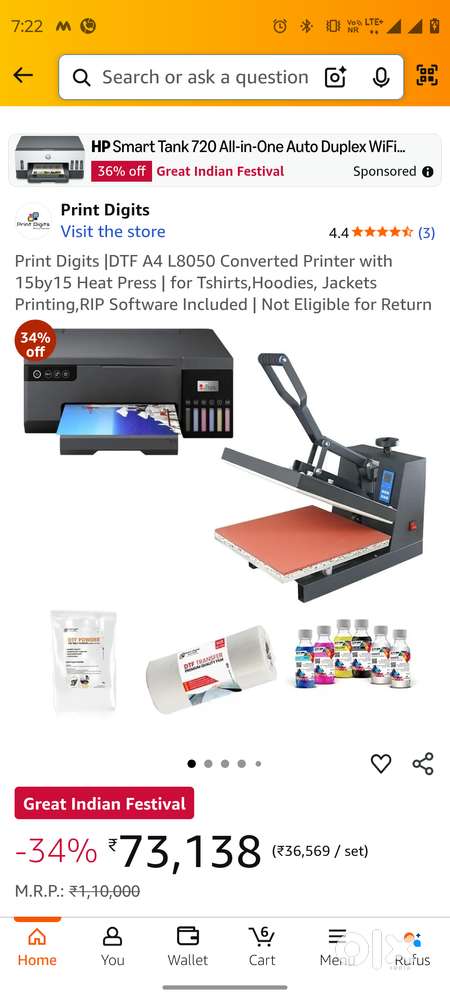 Epson Eco tank L8050 Modified DTF Printer