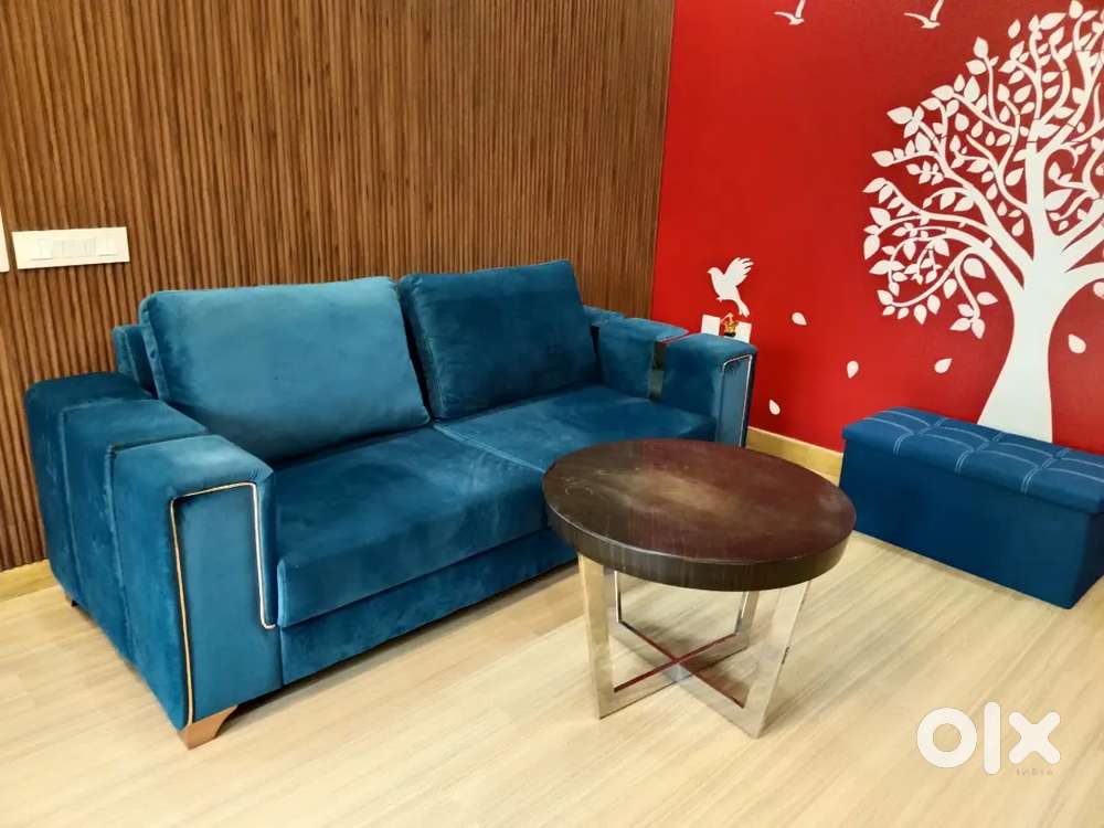 Sofa Set with Footrest & Center Table – Excellent Condition!