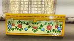 Old iron metal handcrafted & hand-painted trunk for sale