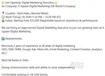 Require Experienced Digital Marketing Executive - UK based company