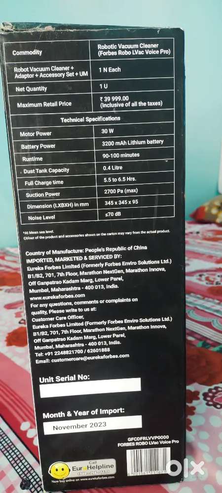 Forbes Robo LVac Voice Pro