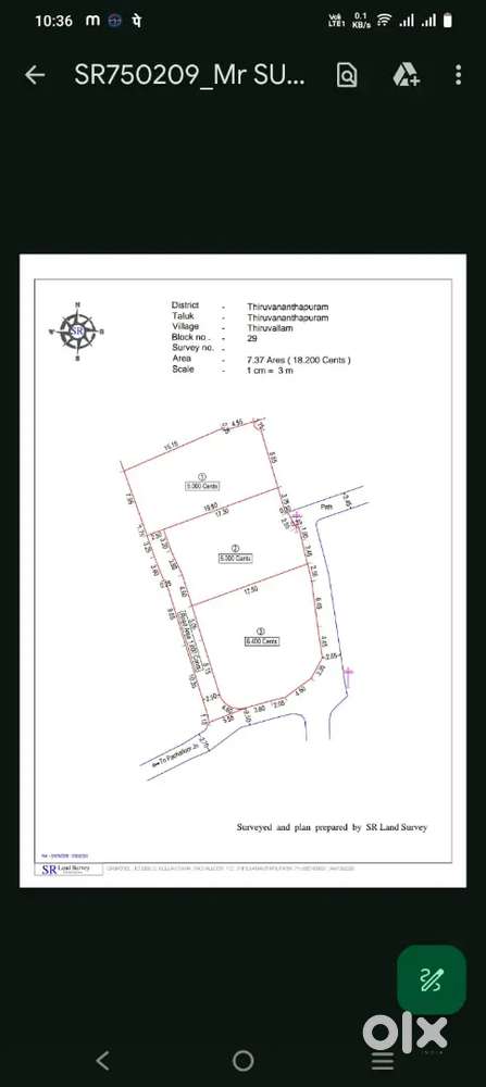 18.2 cent Residential Plot for sale at Pachalloor Junction