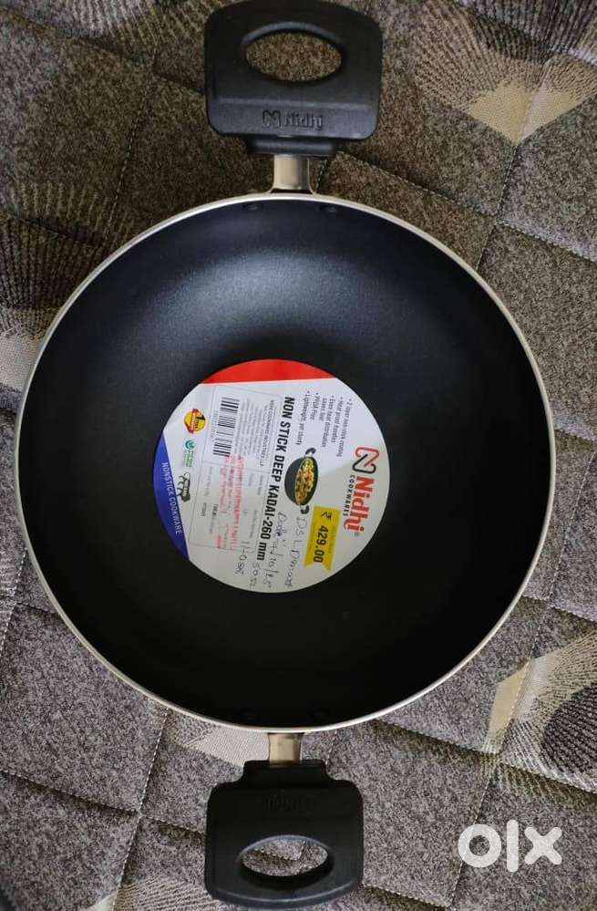 Brand New Nidhi Non-Stick Kadhai  Unused  1-Year Warranty