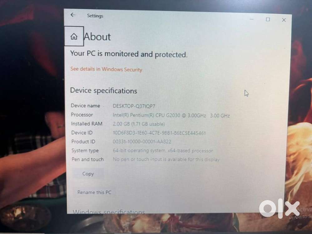 Desktop ( Intel Pentium CPU G2030  3.00GHz )