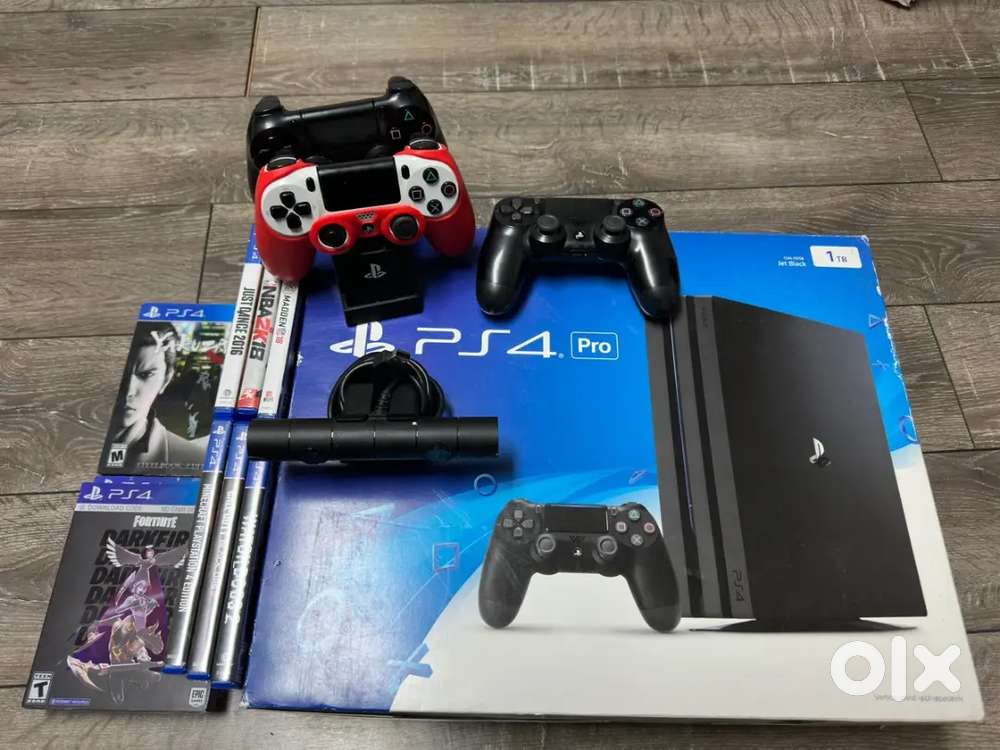 PS4 Pro 1TB Console Bundle - Console-camera-3 contollers-9 Games