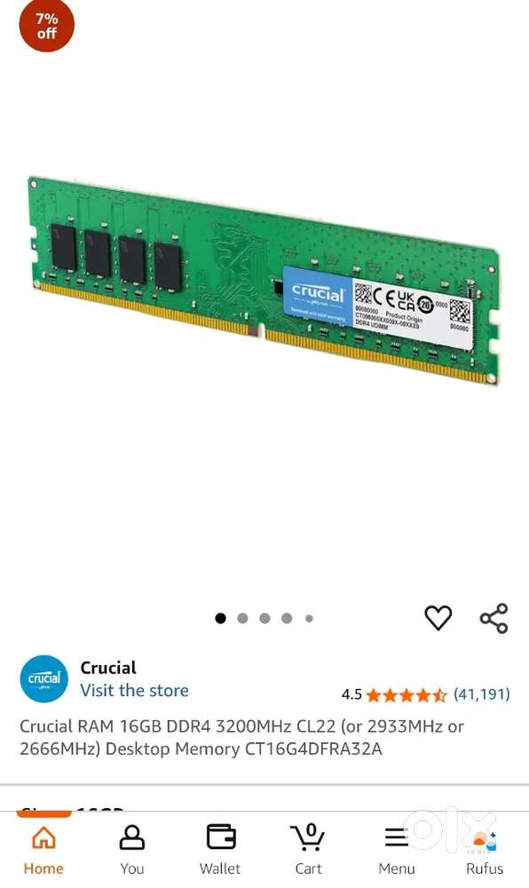 Crucial 16gb DDR4 RAM