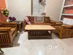 Sofa set 3+1+1 with 2 tea tables