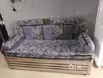 Steel sofa cum bed