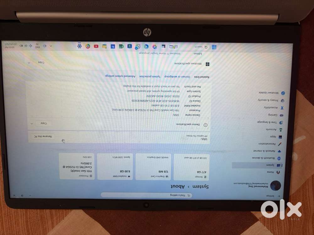 Hp laptop in better condition bill or box avilable