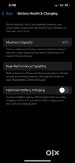 I phone 14 /256 battery 83%