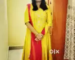 Ethnic wear yellow salwar dress
