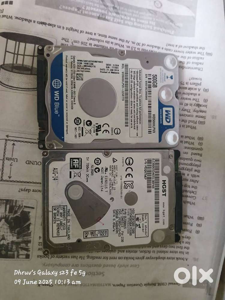 500 GB HARDISK AND 1 TB HARDISK