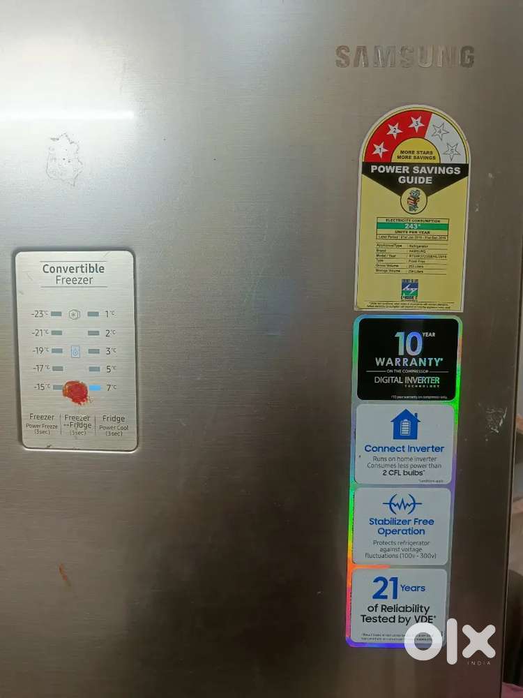 Samsung Double Door Fridge 250 litre