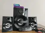 Premium F&D 2.1 Bluetooth Speaker–Deep Bass | RGB Lights | Wood Finish