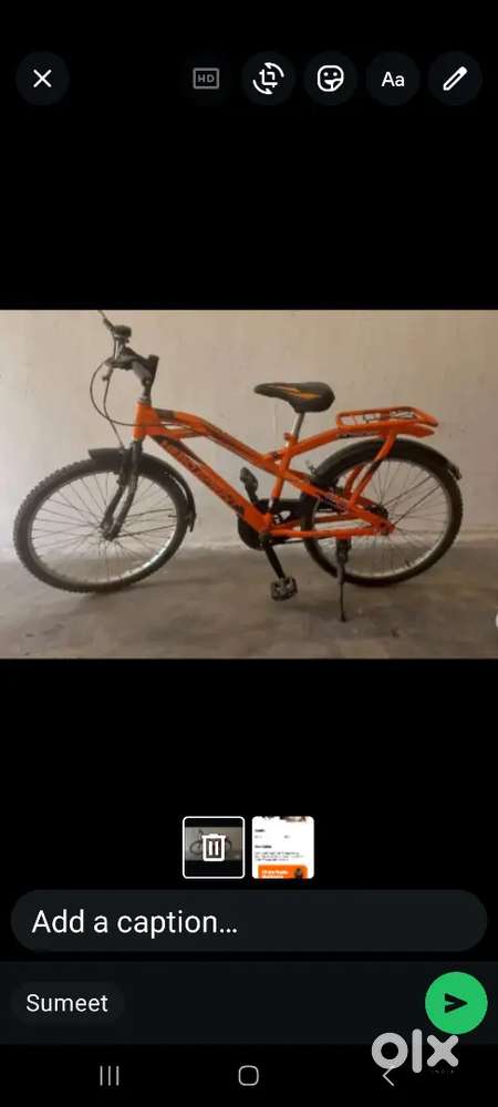 Hero Sprint Kids Bicycle – Excellent Condition  Orange Colour