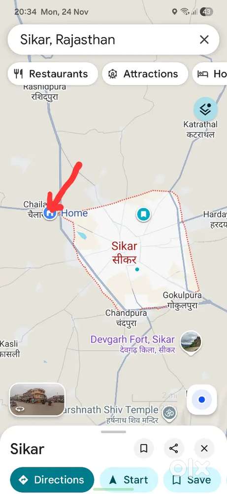 5 bigha or more land for rent on Sikar Salasar Road  Nani  Chouraha
