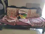 5 seater wooden sofa set