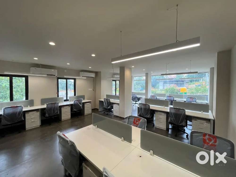 1500 /2500 sqft furnished ac office for rent at edapally road front