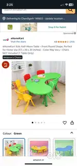 Table chair tiles for kids