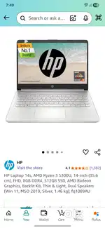 HP 14s AMD Ryzen 5th Gen