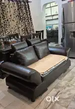 Elegant two seater leather sofa