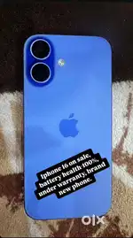I phone 16 in a brand new condition 6 monthd old 128 gb marine blue ..
