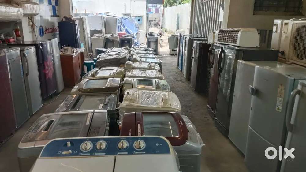 All branded less used fridges, washing machine & ac showroom