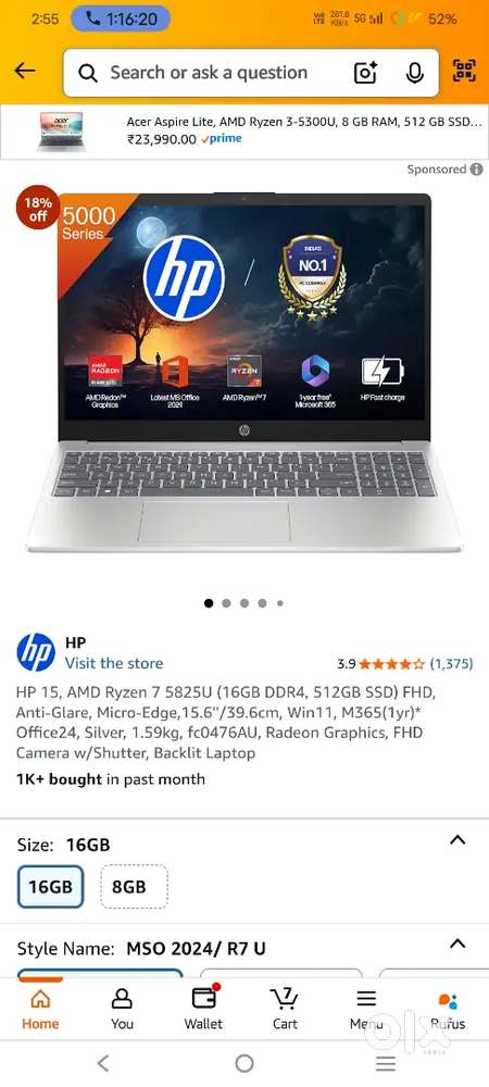 Hp 15 series laptop excellent condition