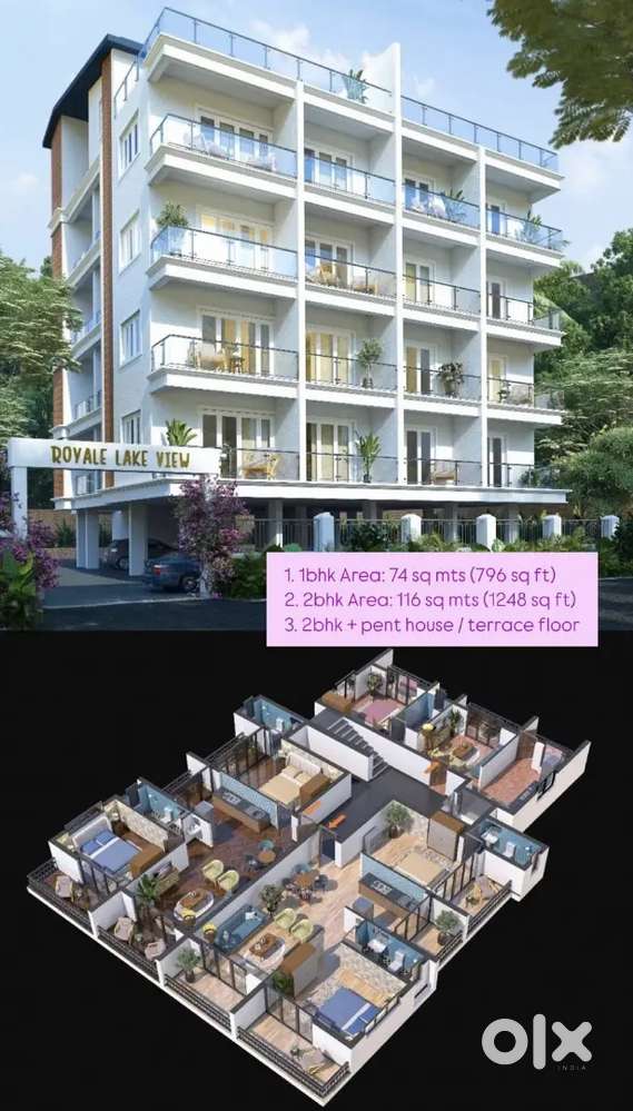 Apartment available for sale with beautiful valley and lake view.