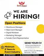 Hiring for Events Management Company