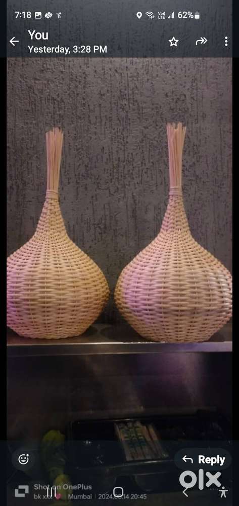 Bamboo ceiling light basket, 18 montha old
